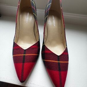 Marc Fisher Tartan Plaid Heels